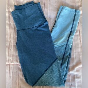 Aerie chill play move blue legging w/ mesh